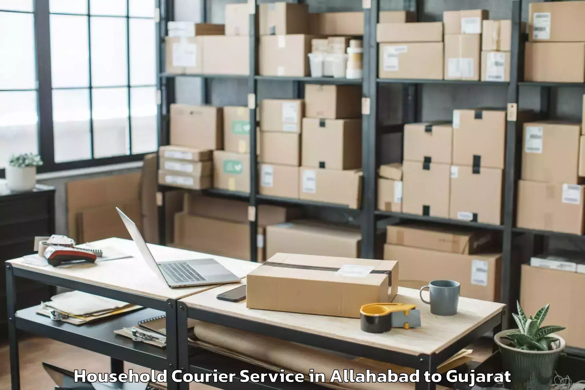 Efficient Allahabad to Bhilad Household Courier